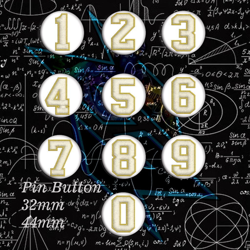 pin bros button angka estetik