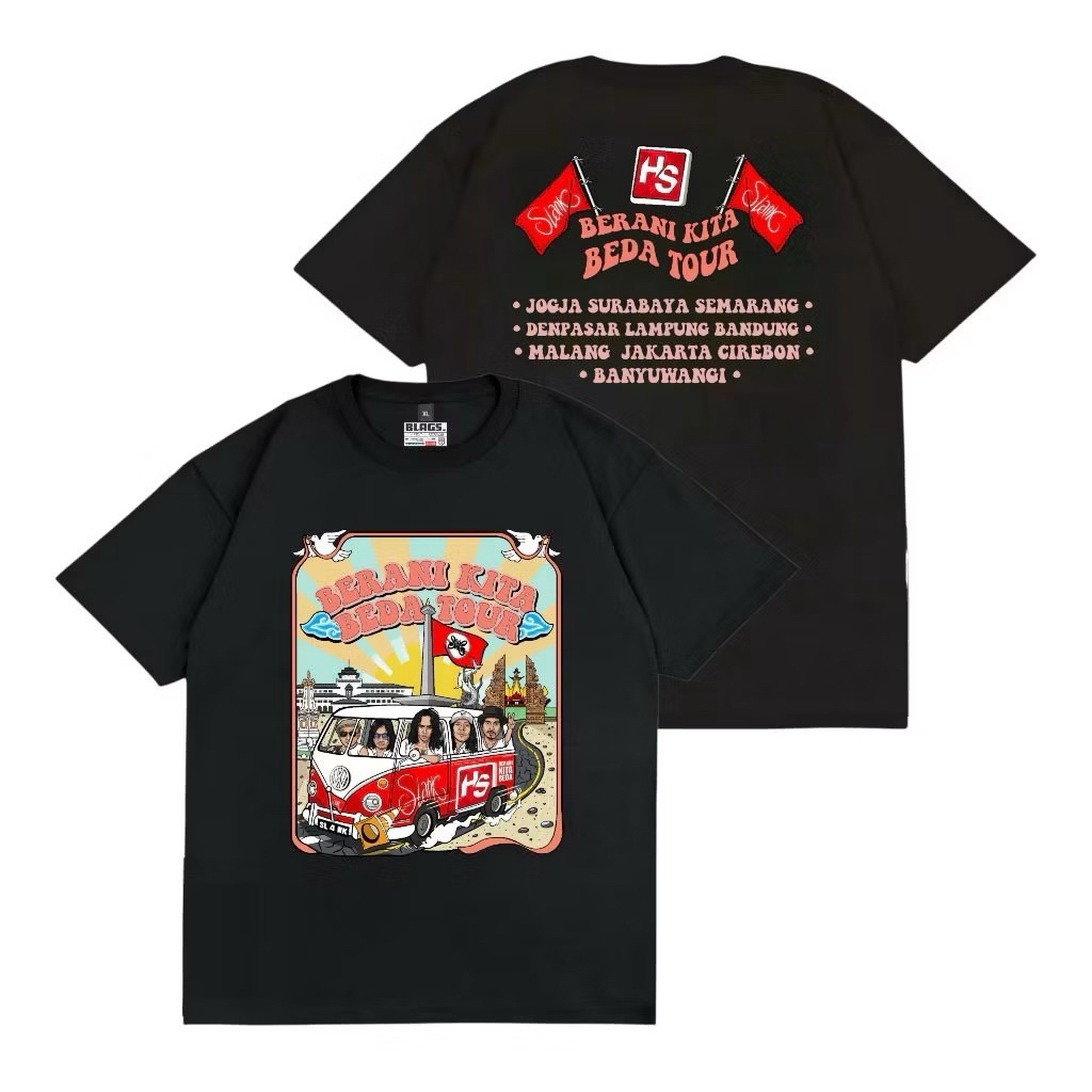 Kaos Exlusive Hs Slank Tour TShirt Hs Slank Berani Kita Beda Katun Combed 24S