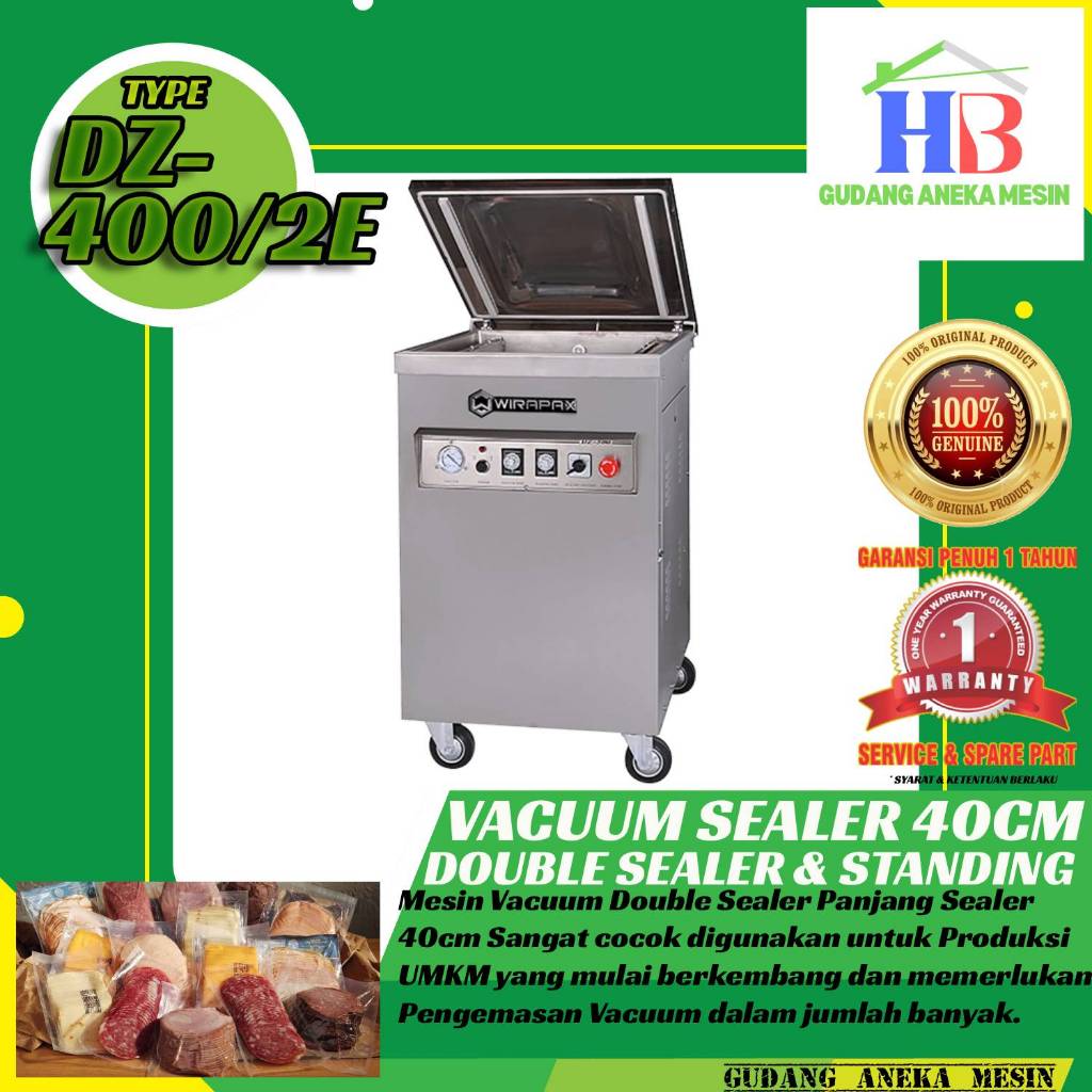Mesin Vacuum Double Sealer 40cm Type DZ-400/2E