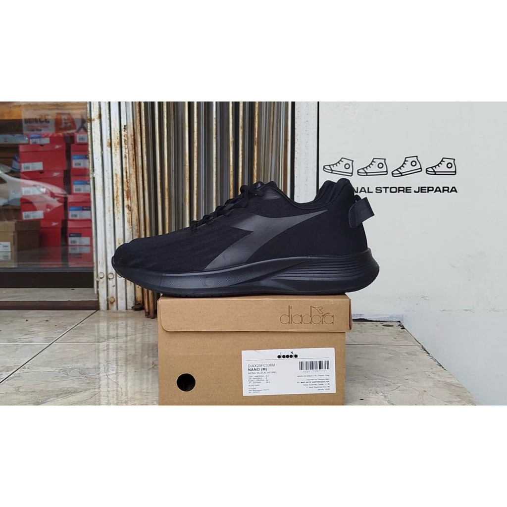 DIADORA NANO FULL BLACK ORIGINAL 100%