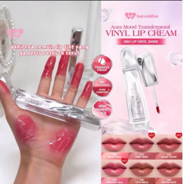 [NEW LAUNCH] SHADE 600 BNB Barenbliss Aura Mood Transferproof Vinyl Lip Cream 2.5 ml Tahan Lama 36 J