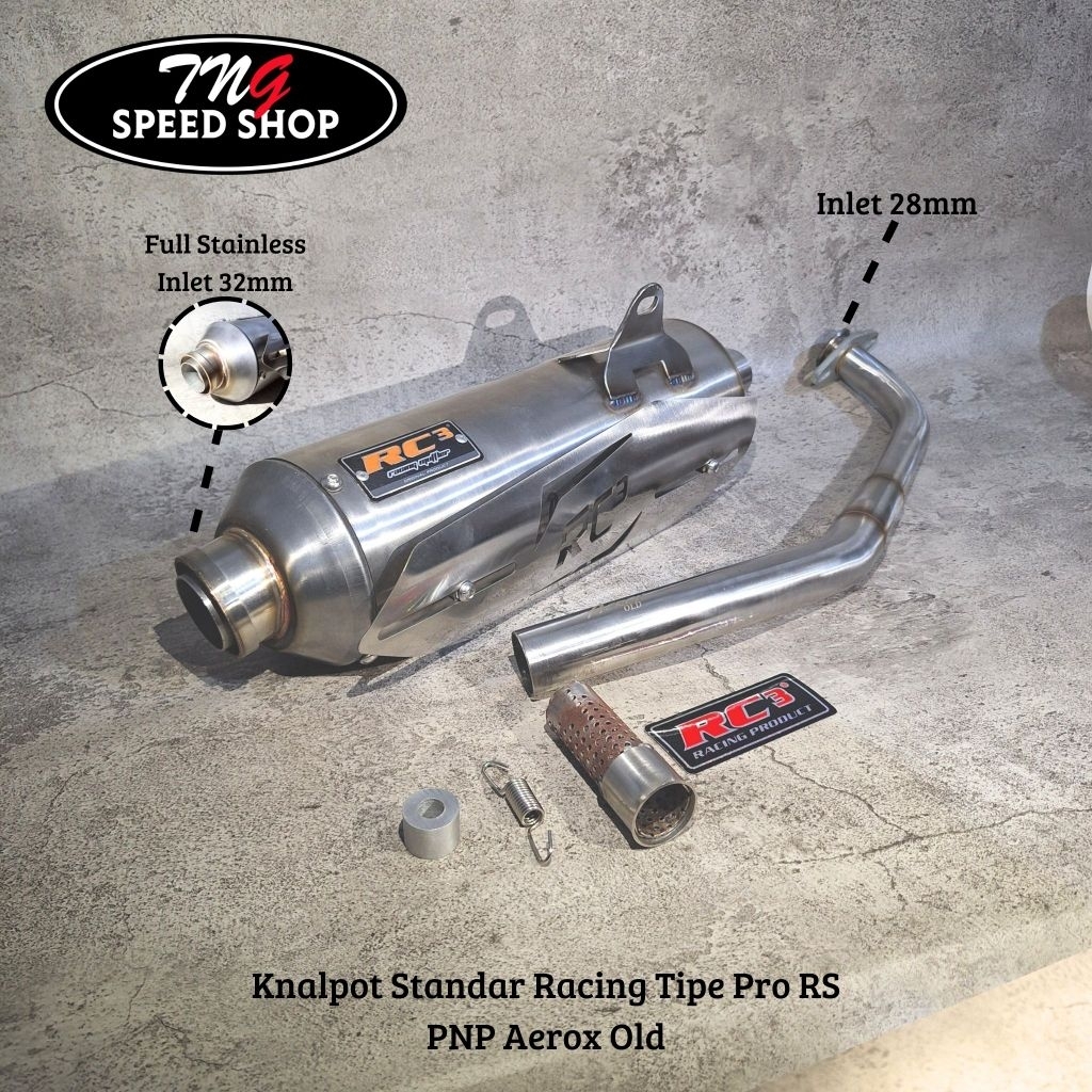 KNALPOT MATIC STARBOK STANDAR RACING RC3 RACING AEROX 155 VVA OLD TIPE PRO RS TERMURAH TERBAGUS HIGH