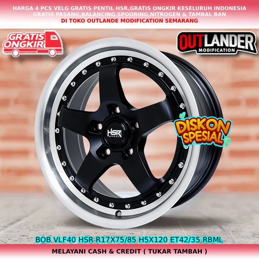 Velg ring17 velg mobil Aion Hyptec HT| BMW| BYD Seal| Discovery| dll velg hsr bob R17