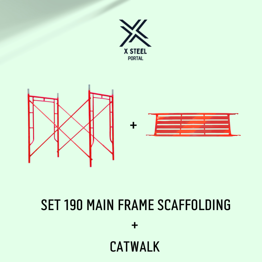 Set Main Frame 190 Scaffolding Steger + Catwalk