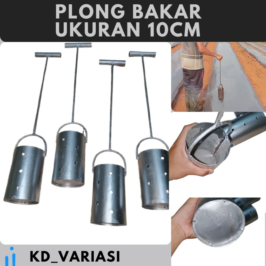 Plong mulsa model bakar ukuran 10cm alat pelubang plastik mulsa