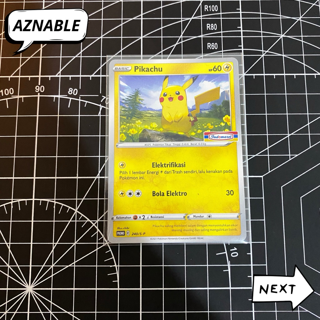 Kartu Promo Pokemon Indonaret | Pikachu | Pokemon x Indomaret