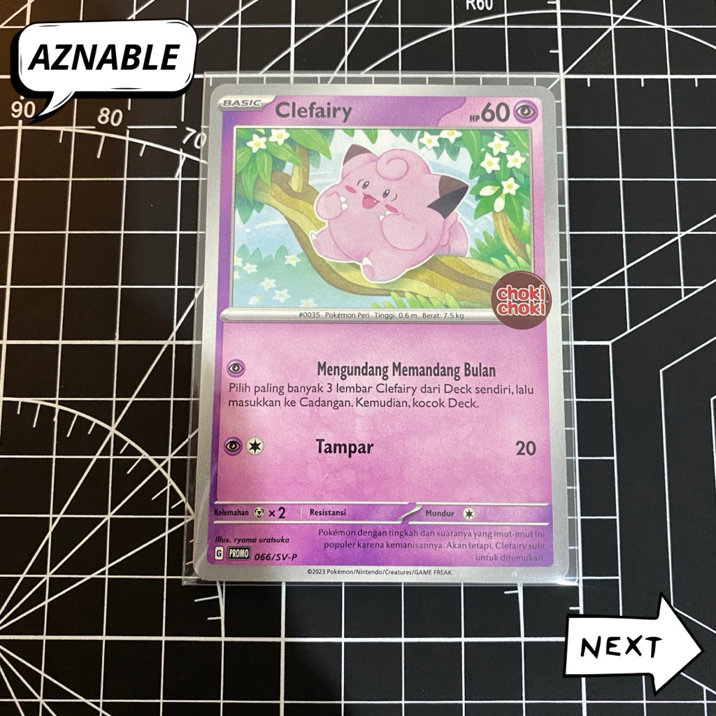 Kartu Promo Pokemon Choki Choki | Clefairy | Pokemon x Choki Choki