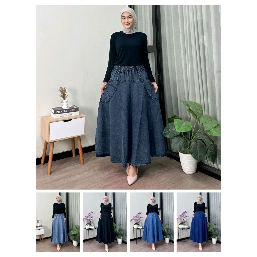 rok jens lebar payung jumbo - rok jens lebar -rok lebar - rok jens lebar payung - rok lebar payung -