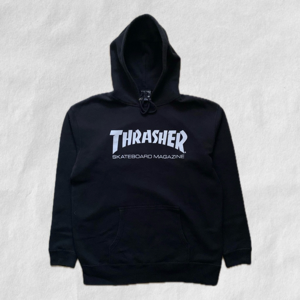 Hoodie Thrasher Magazine Black • Size XL • Streetwear Pria Original • Skatewear