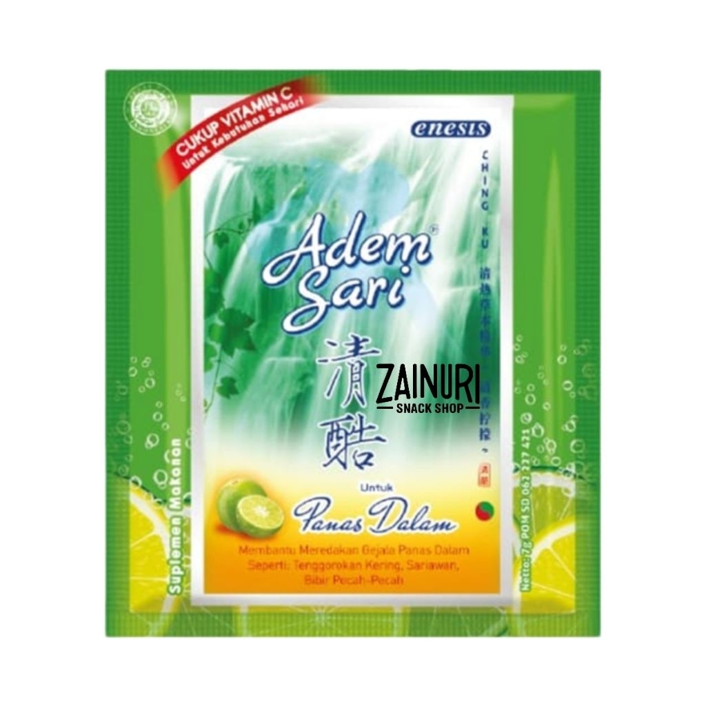 Adem Sari Ching Ku Sachet Panas Dalam | 1 Lembar Isi 12 Pcs (7gr/pcs)