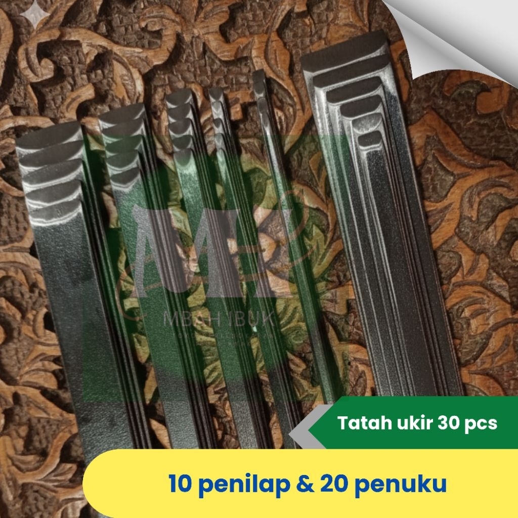 [TERMURAH] ALAT UKIR KAYU JEPARA SATU SET ISI 30 PCS, BAHAN BAJA & EXS SERKEL SEPUHAN SIAP PAKAI
