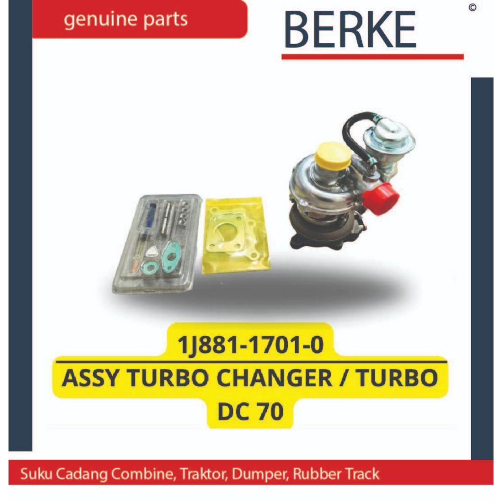 ASSY TURBO CHANGER / TURBO DC 70 / 1J881-1701-0 Suku Cadang Sparepart Combine Harvester