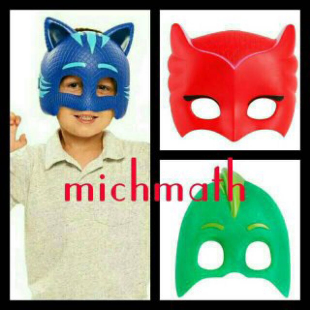 Mainan anak kostum superheroes figures Jubah Topeng PJ Masks costume party Halloween pj mask toys fi