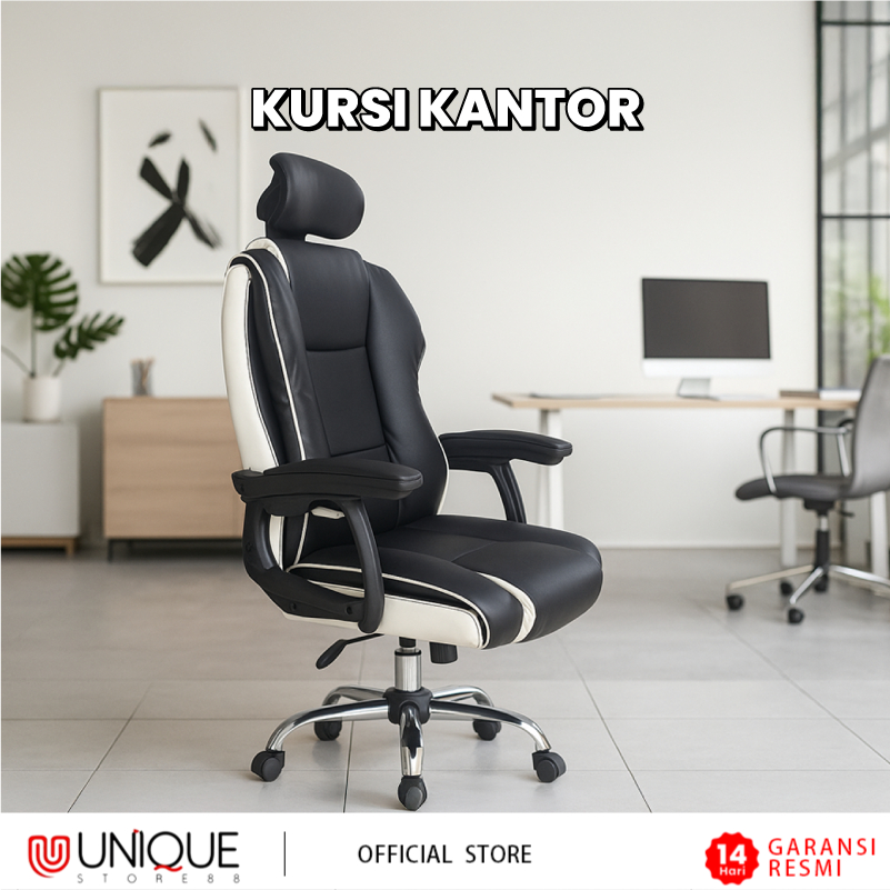 Kursi Kantor Premium Kursi Gaming Ergonomis Kursi Kerja Sandaran Kepala Nyaman Busa Tebal Premium