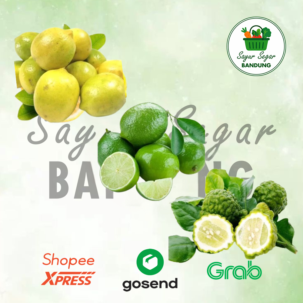 ANEKA JERUK SEGAR 250gr - Lemon Lokal / Jeruk Nipis / Jeruk Limau Grade A Fresh Bandung