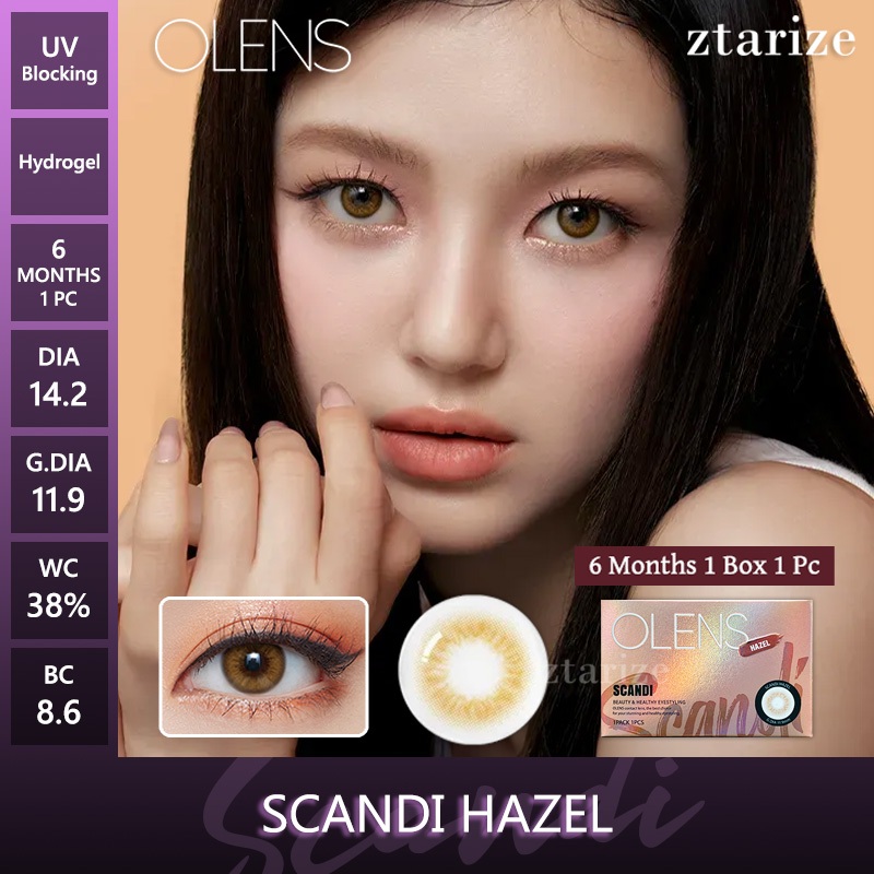 ztarize - Ready Stock - OLENS Scandi Hazel 6 Months Soft Contact Lens 1 Pc - OLENS x BLACKPINK Jisoo