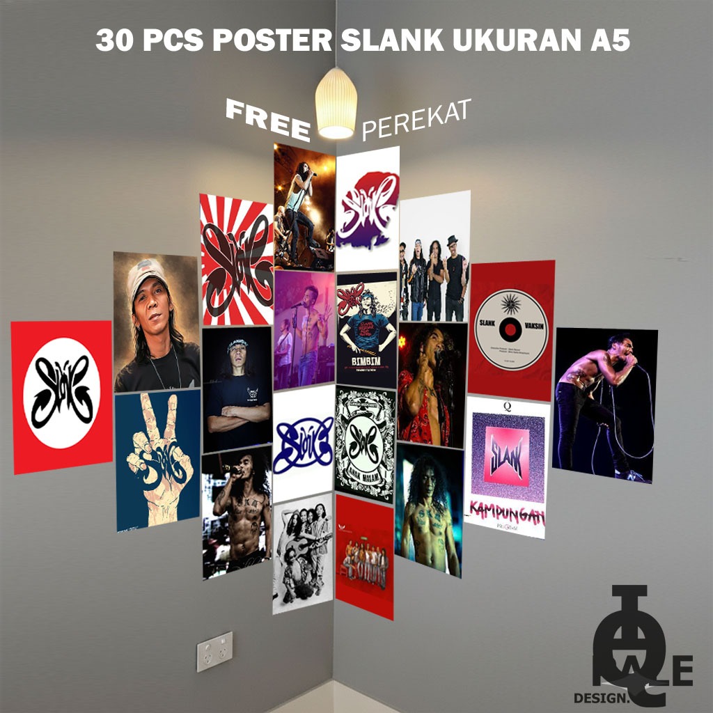 [30PCS] A5 Poster slank / Poster Kamar slank / Hiasan kamar / Poster Dinding