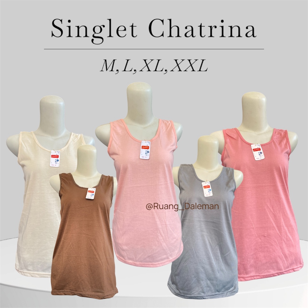 (GROSIR) Singlet CHATRINA || Singlet Wanita Dewasa || Singlet Wanita Tali Lebar