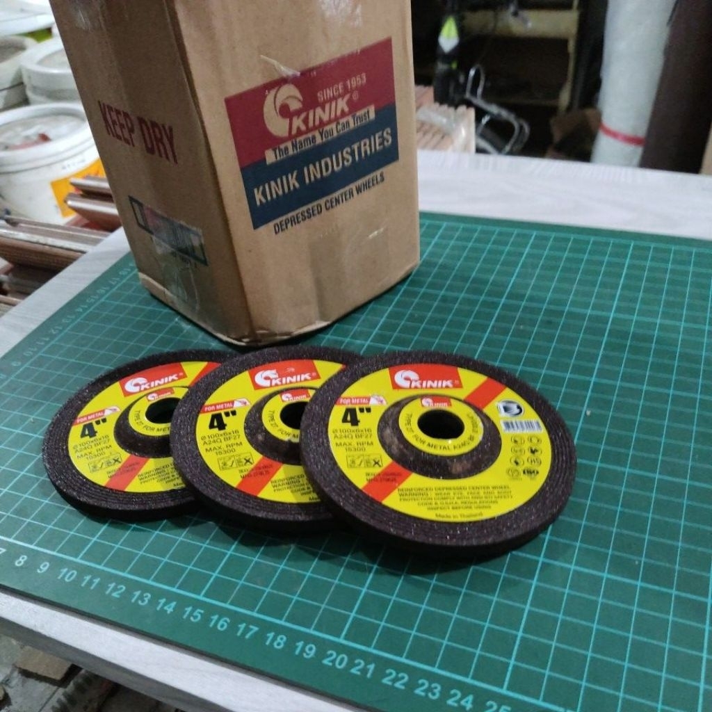 KINIK Mata Gerinda Amplas 4 Inch 10cm merk Kinik dan WD