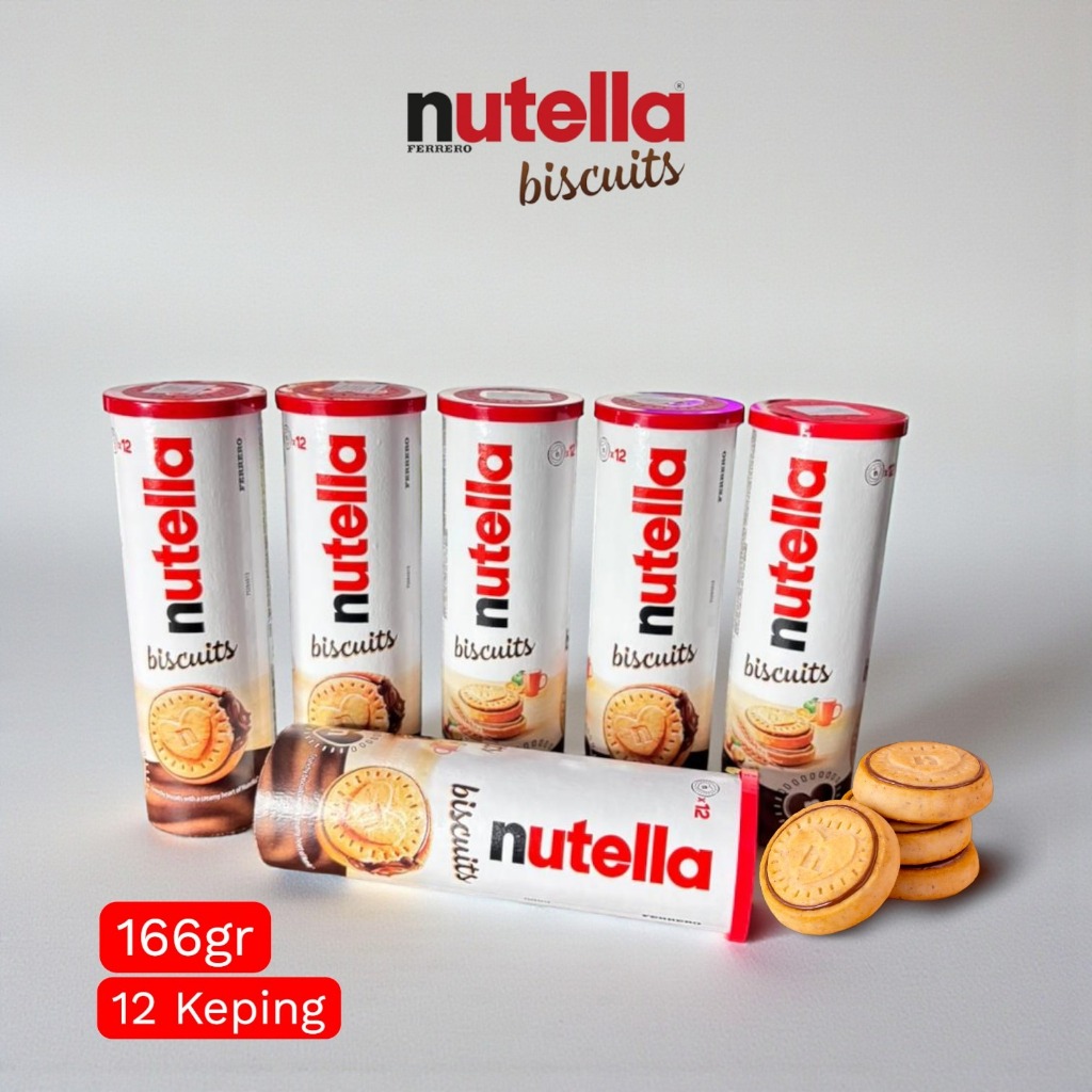 Nutella Biscuits Ferero Lapis Coklat Tabung Tube 166gr