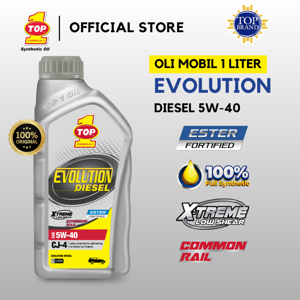 TOP 1 Oli Mobil EVOLUTION DIESEL SAE 5W-40 1L - Innova - Mux - Pajero
