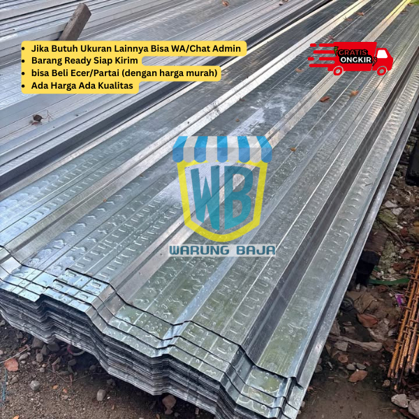 Bondeck 0.70mm - bondek - warungbaja - besi murah - bondex - Bondek Alas Cor - / Bondex Floordeck Bo