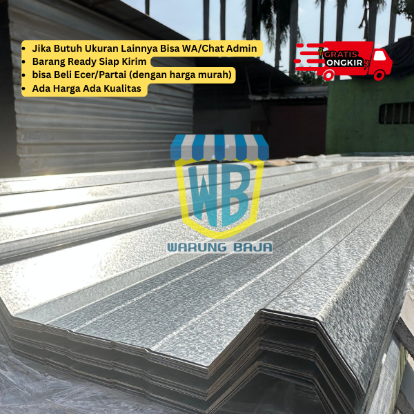 Spandek 0.3mm (A) - atap spandek - warung baja - spandek besi
