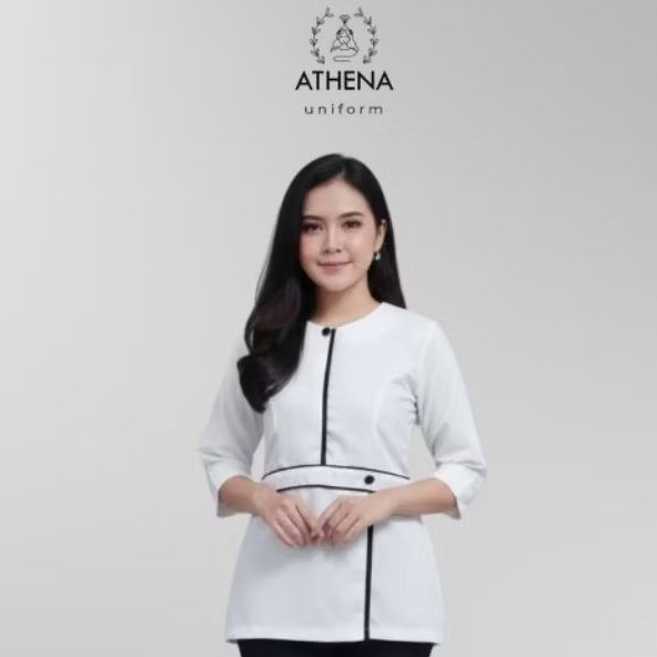 Atasan Baju Seragam Suster/Seragam nanny/ SERAGAM ART/ SERAGAM KLINIK/ SERAGAM RUMAH SAKIT/ SERAGAM 