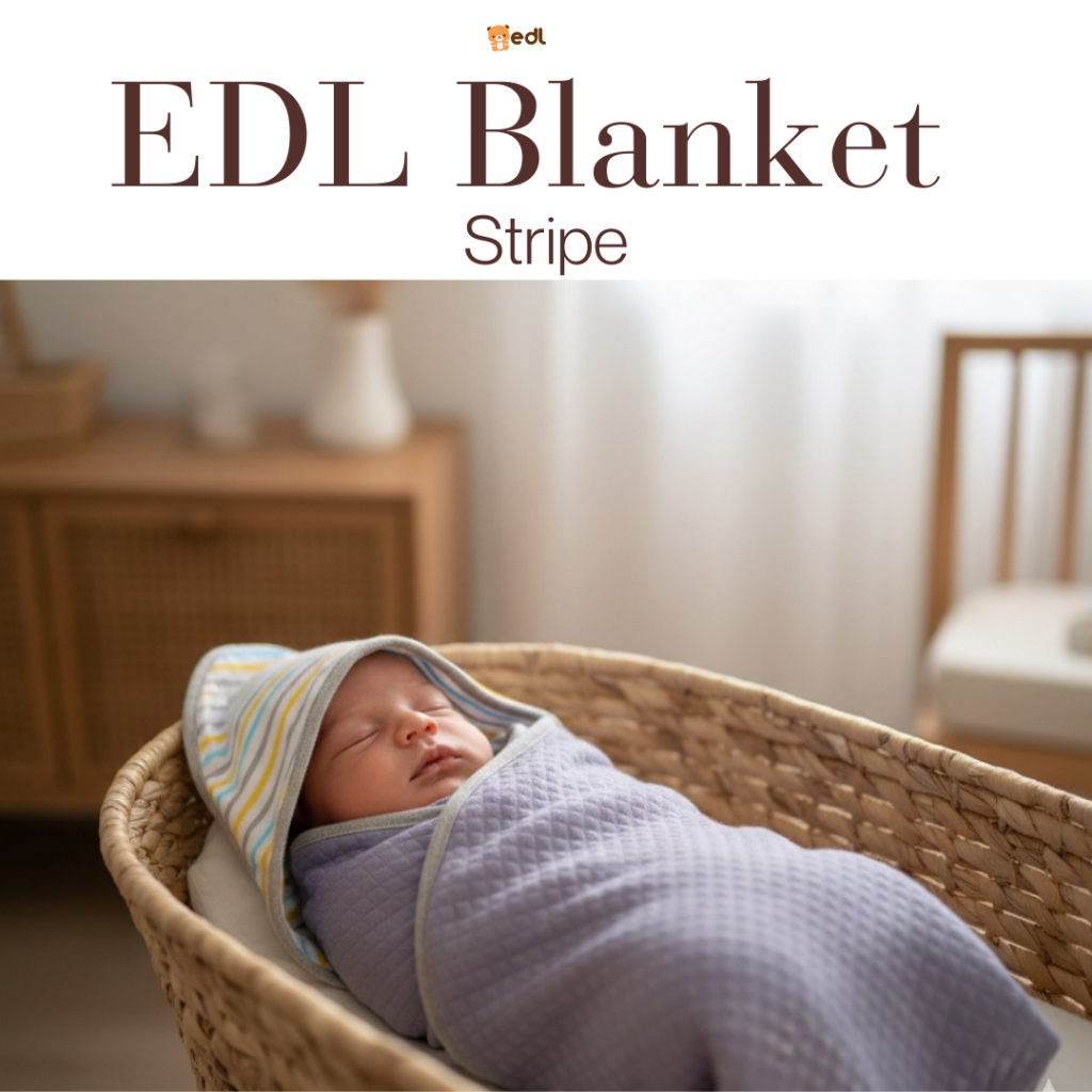 EDL Baby - Blanket Baby Selimut Katun Halus Lembut Topi Bayi newborn Laki-laki Perempuan 0-12bulan