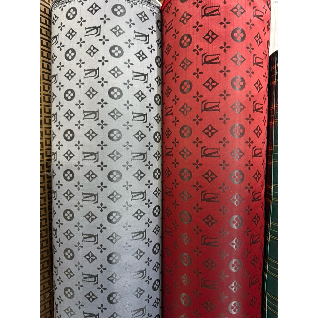 BAHAN KULIT SINTETIS LV BIDANG 140CM JUAL PERMETER LARI