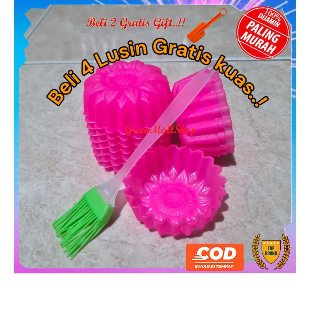 Promo 48 Pcs Cetakan Puding Agar Kue Teratai Talam Kering Bolu Putu Apem Jelly Spiral Coklat Bulat