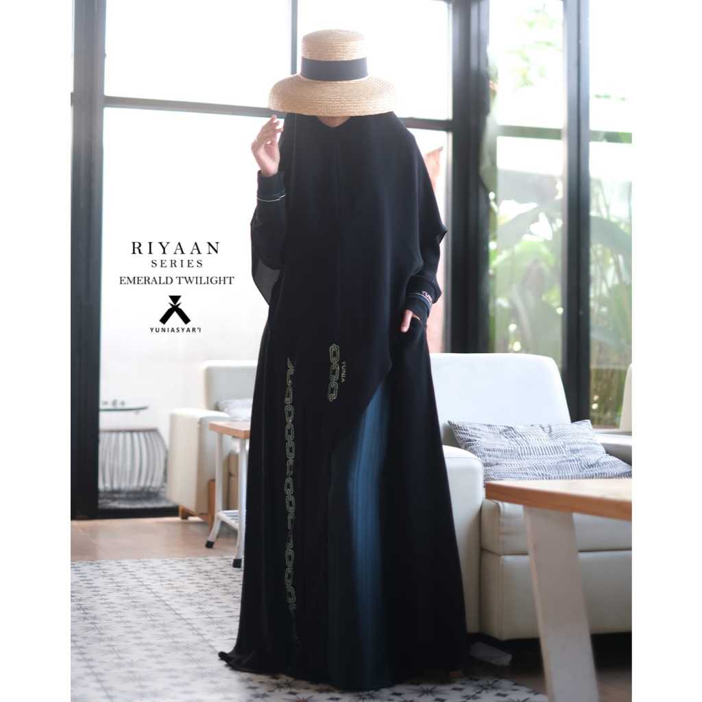 RIYAAN SERIES YUNIA SYARI EMERALD TWILIGHT | KHIMAR BANDANA | BERGO | KHIMAR NONPAD | SET BAJU MUSLI
