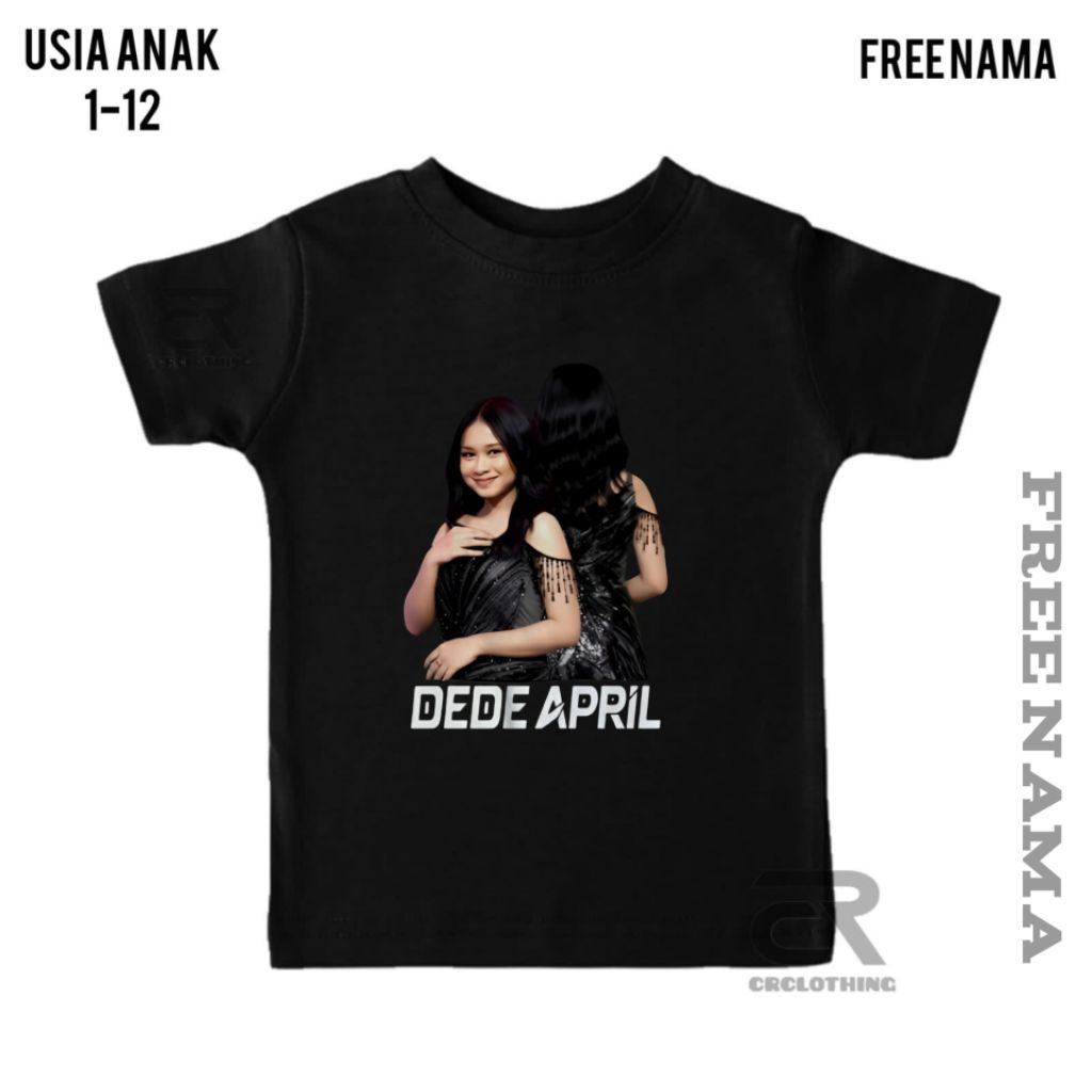 Kaos Anak DEDE APRIL DANGDUT ACADEMY D7 PLAT E Cotton Combed