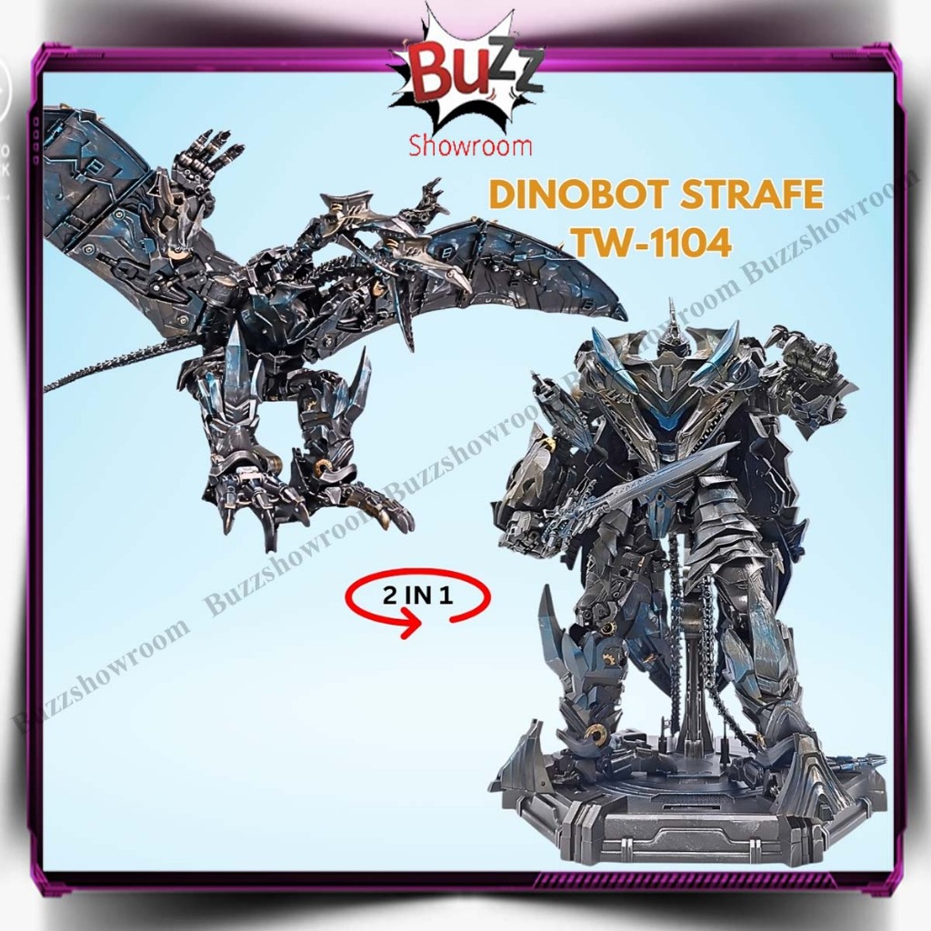 Transform Figure Robot Dinobot Strafe Age of Extinction TW1104 Pteranodon berkepala dua kepala