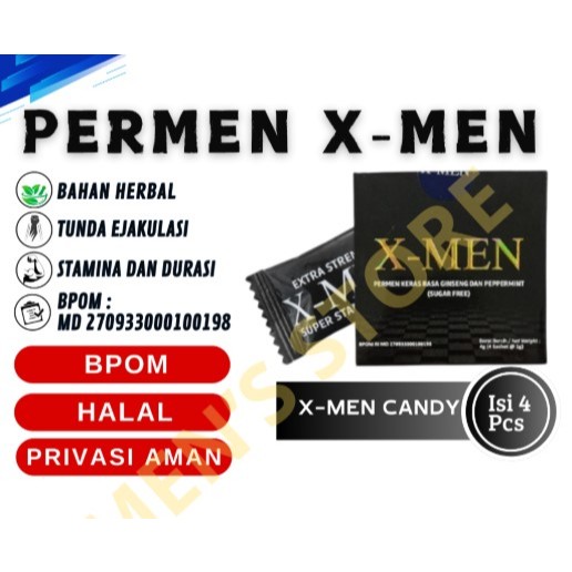 X MEN Permen Herbal Mint | Praktis untuk Pria & Wanita Dewasa