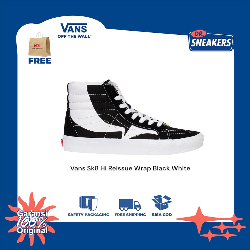 Vans Sk8 Hi Reissue Wrap Black White