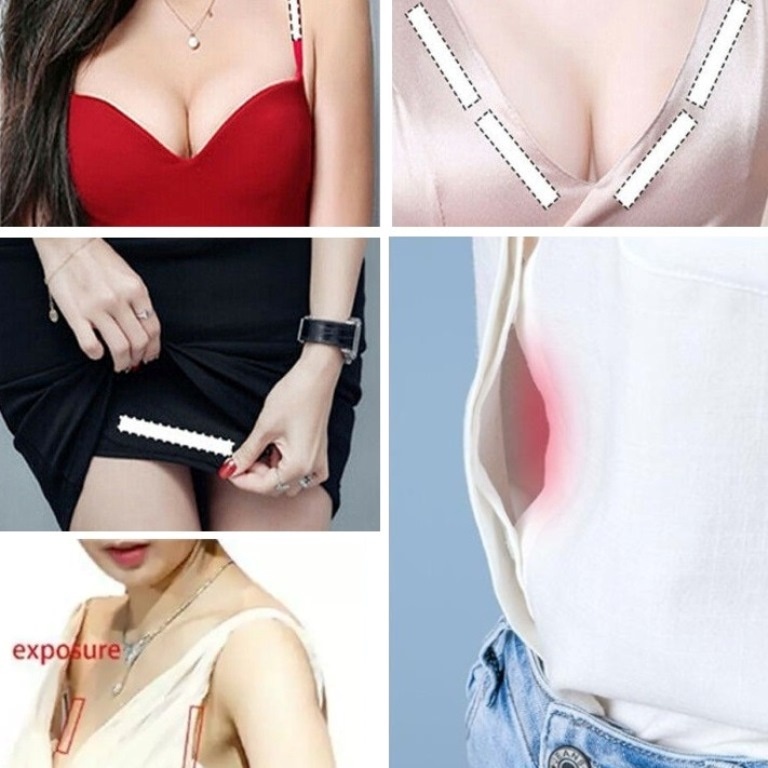 59C Perekat Baju Transparan Set Isi 36 Pcs Lem Pakaian Kaos Rok Fashion Tape Safety Untuk Baju Seksi