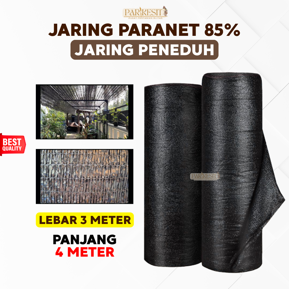 Jaring Paranet Hitam 85% Lebar 3 Meter x Panjang 4 Meter