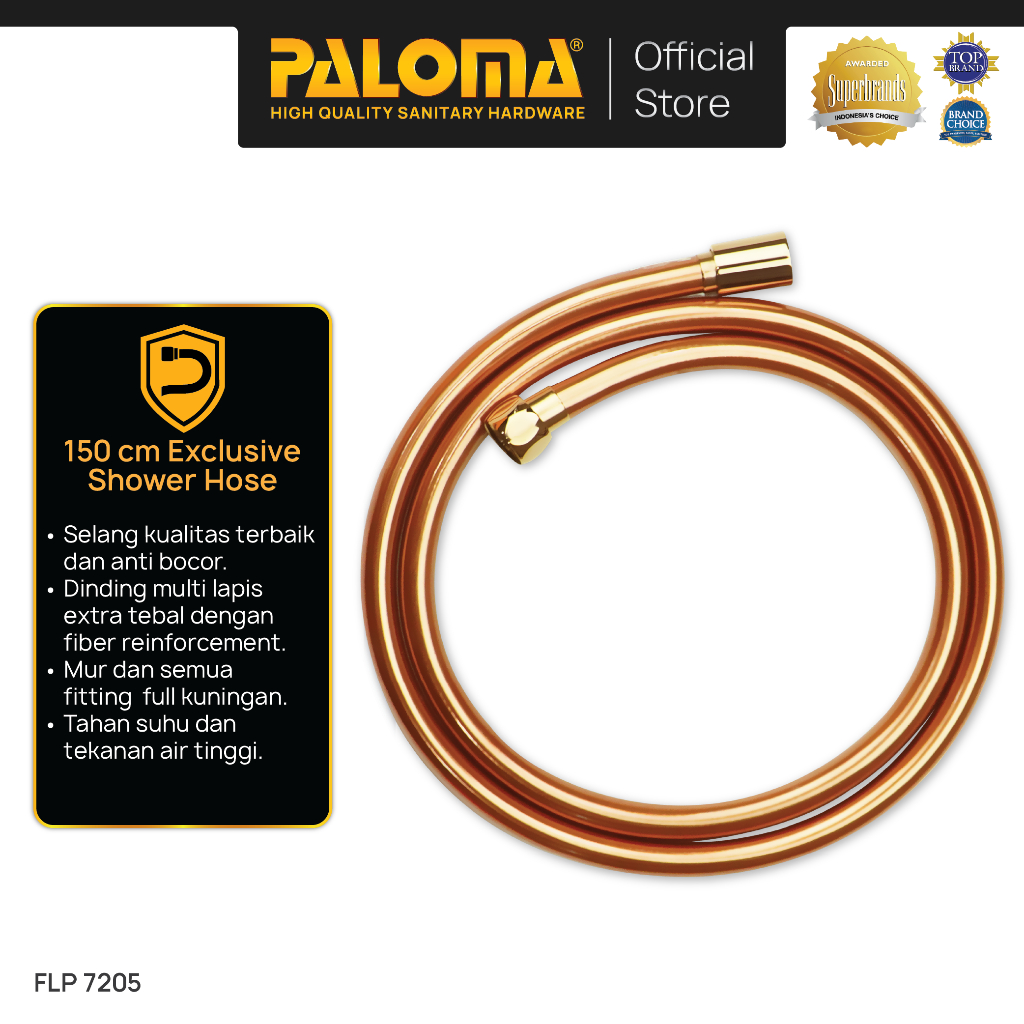 PALOMA FLP 7205 Flexible Hose Selang Handshower Hand Shower Fleksibel Bathroom Brass Kuningan Everos