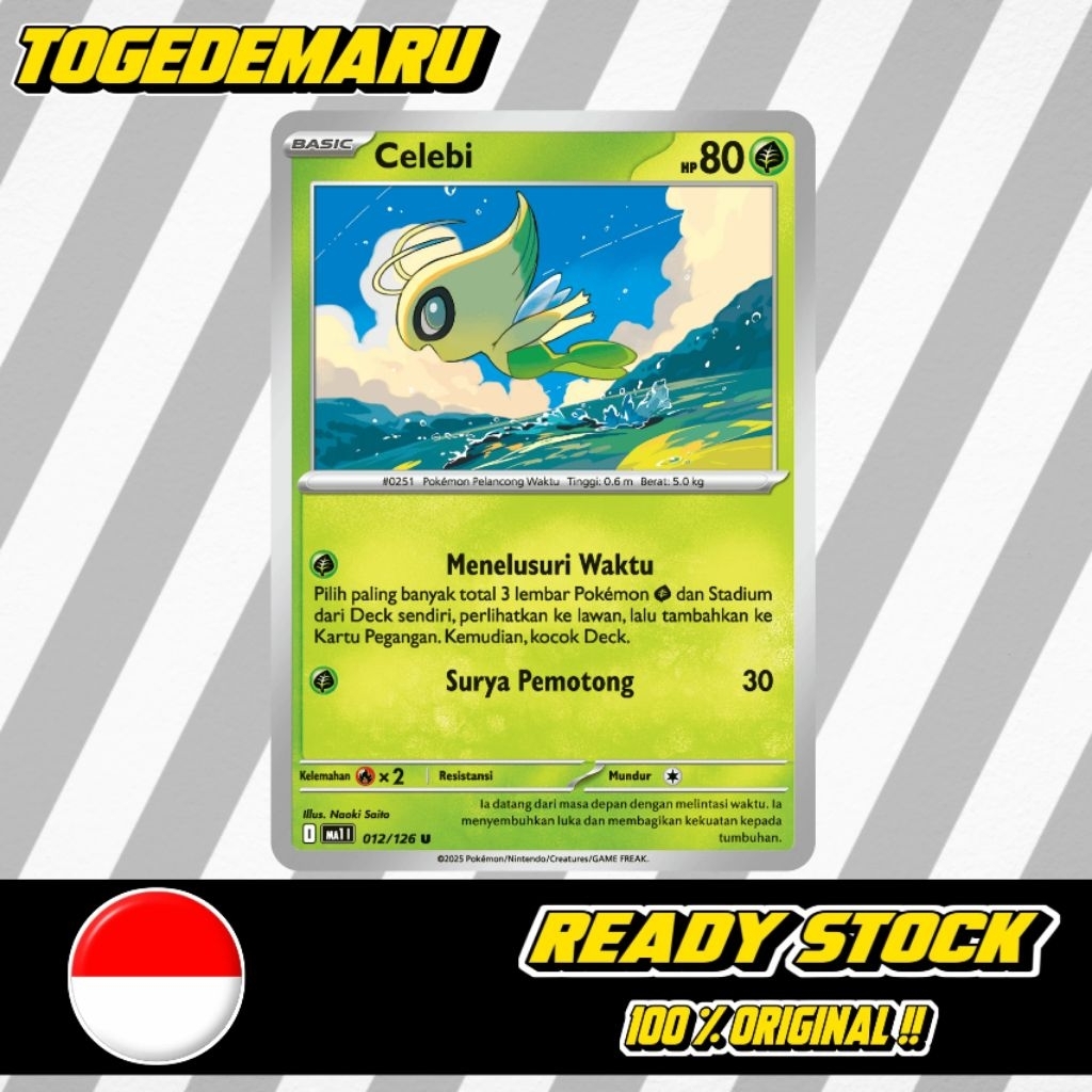 Kartu Pokemon TCG Indonesia Celebi MA1 012/126 u