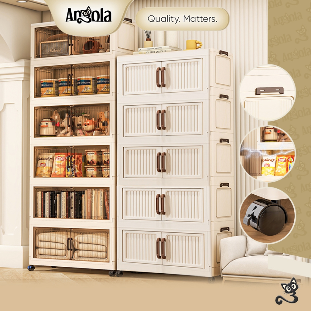 ANGOLA Storage Box Susun 6 Tingkat Tempat Penyimpanan Barang Kecil G44-G48 Lemari Pakaian Minimalis