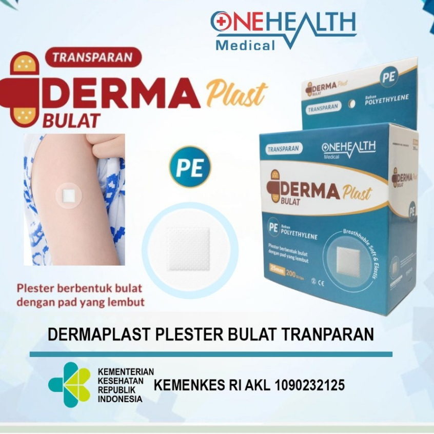 DERMAPLAST PLESTER BULAT TRANSPARAN | PLESTER LUKA BULAT TRANSPARAN