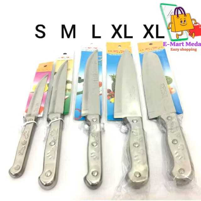 Pisau dapur stainless steel besi double golden fish tajam bagus