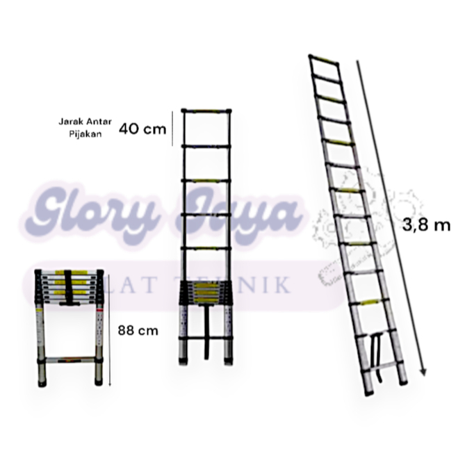 Tangga teleskopik 3,8 meter Xenon