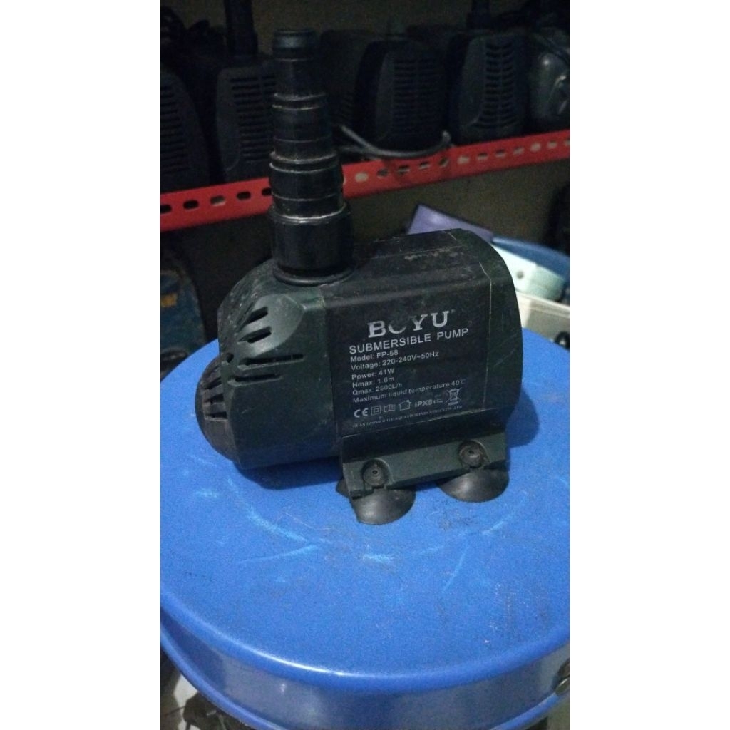 BOYU FP-58 2500L/H FILTER power head/pompa celup/filter aquarium dan kolam.