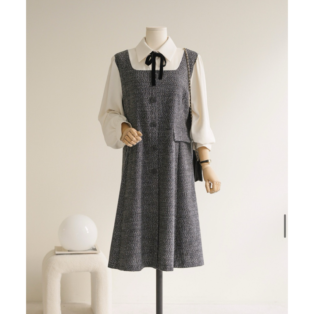 THESOOJI - Jasmine Dress - Dress Klasik Old School Wanita Korea