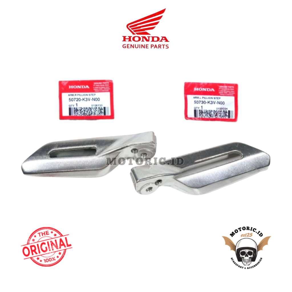 Motoric.id - Footstep Pijakan Kaki Belakang Kanan Kiri Stylo 160 Original AHM Honda 50720/50730-K3V-