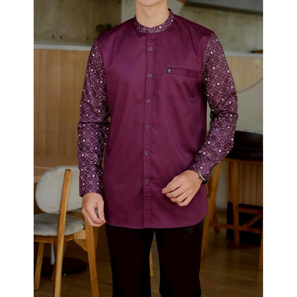 TRZMEN - Kemeja Koko Lengan Batik Panjang 010