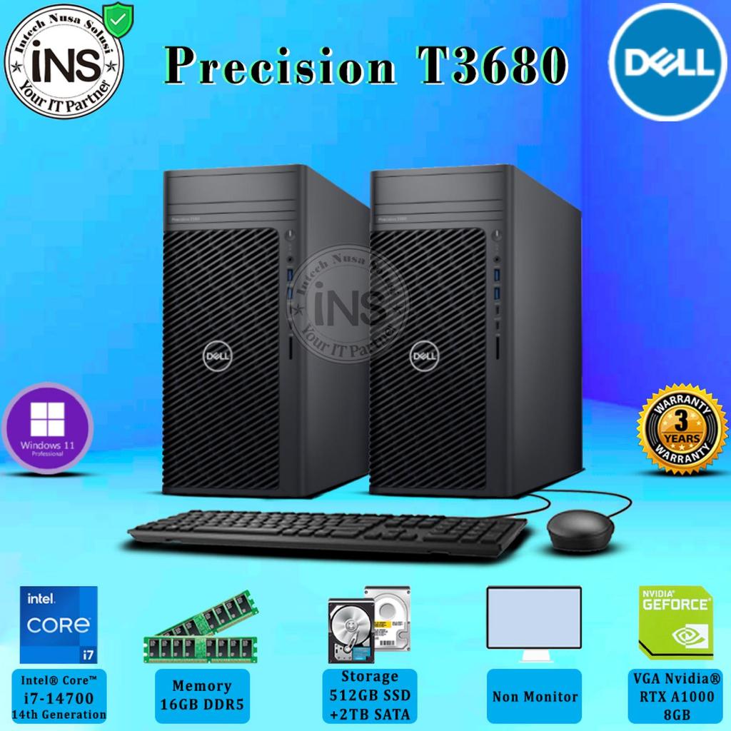 CPU DELL Precision T3680 MT Tower i7-14700 16GB 512GB SSD + 2TB SATA RTX A1000 8GB Windows 11 Profes