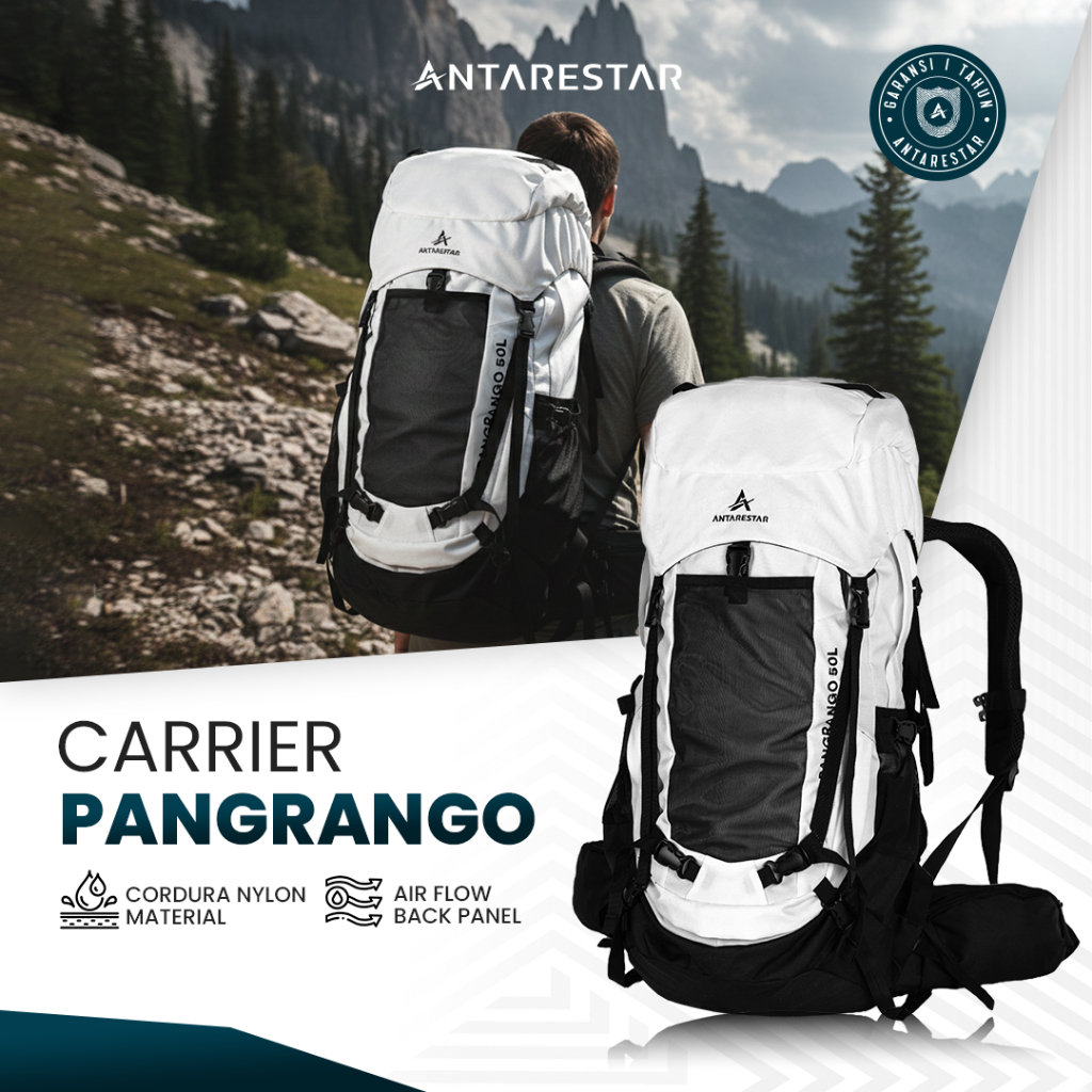 ANTARESTAR Official - Tas Gunung Carrier Pangrango Tas Keril Camping Outdoor Backpack 50L